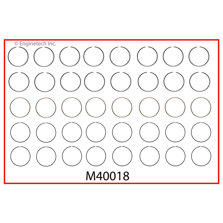 ENGINETECH PREMIUM PISTON RING TO SUIT FORD Mustang 5.0L V8 302 (1987-1995)