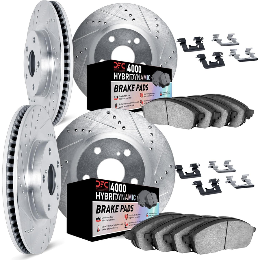 DYNAMIC FRICTION HEAVY DUTY (LONG LIFE, TRUCK & TOW) ROTOR & BRAKE PAD KIT TO SUIT FORD Ranger all (1998-2002)