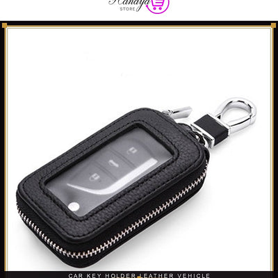 Signature leather fob pouch for daily carry