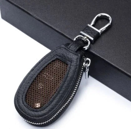Executive leather key fob sleeve